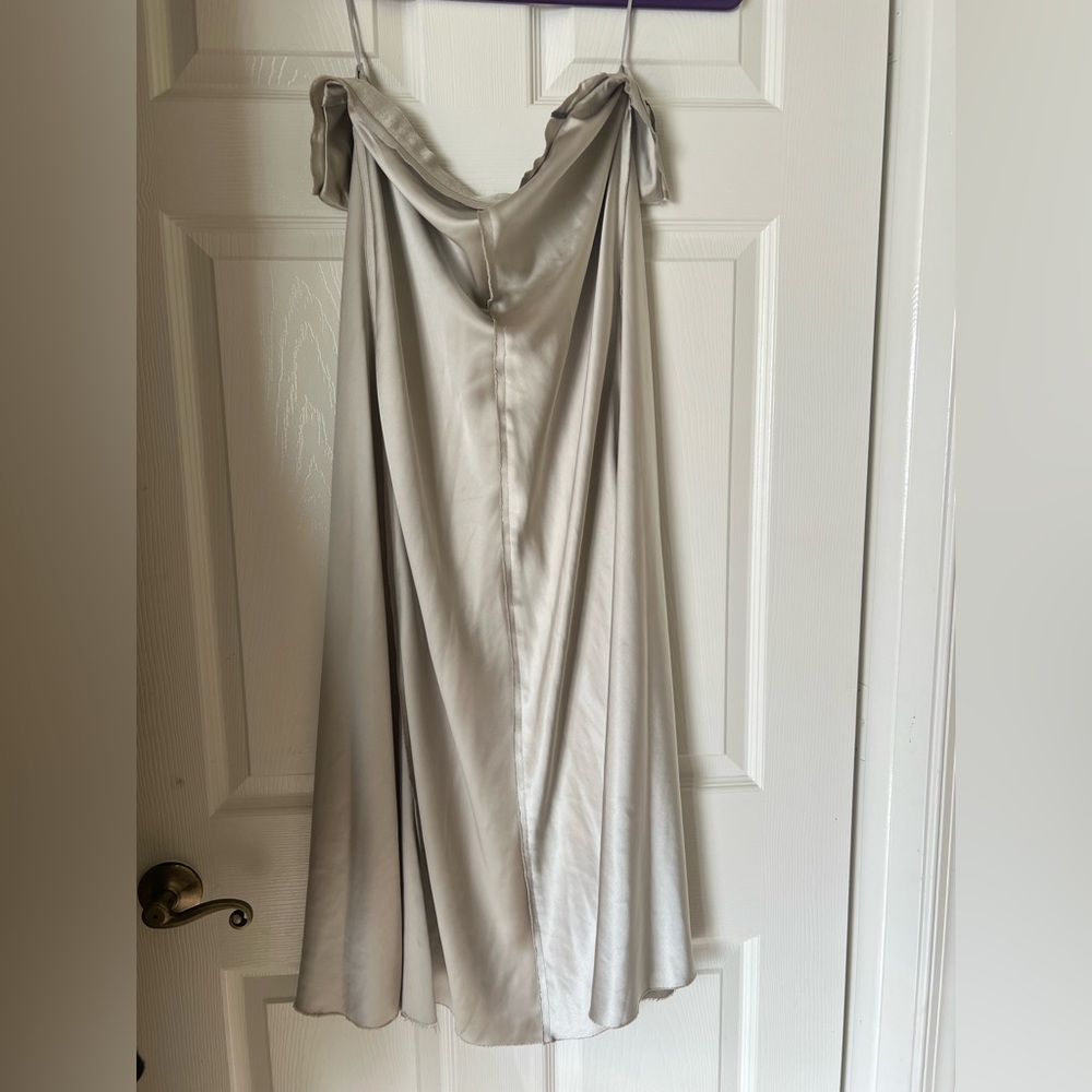 Mango Cream Satin Skirt